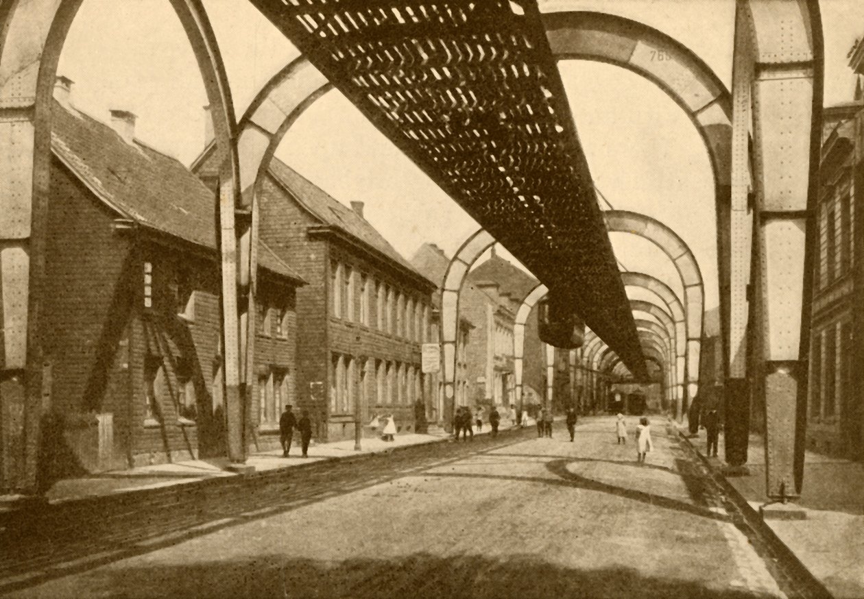 एक इलेक्ट्रिक सस्पेंशन मोनो-रेल सिस्टम, 1930। द्वारा ENA