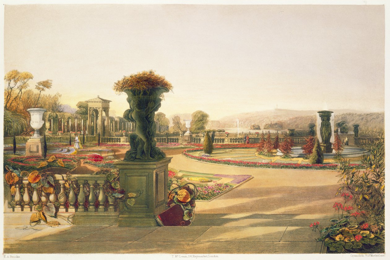 Parterre, ट्रेंटम हॉल गार्डन, पब। थॉमस मैकलीन द्वारा द्वारा ई। एडवेनो ब्रुक