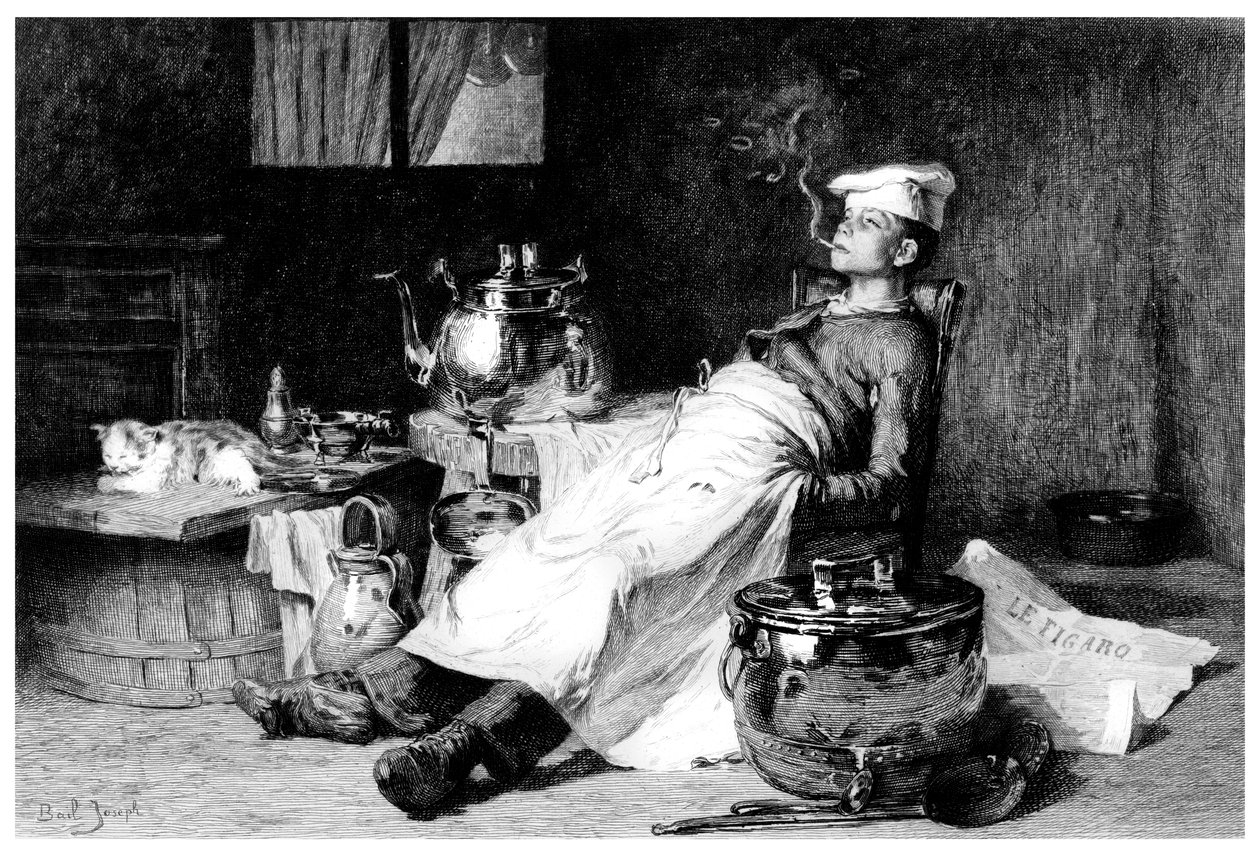 दिन के काम के बाद, 1895। द्वारा ई Decizy