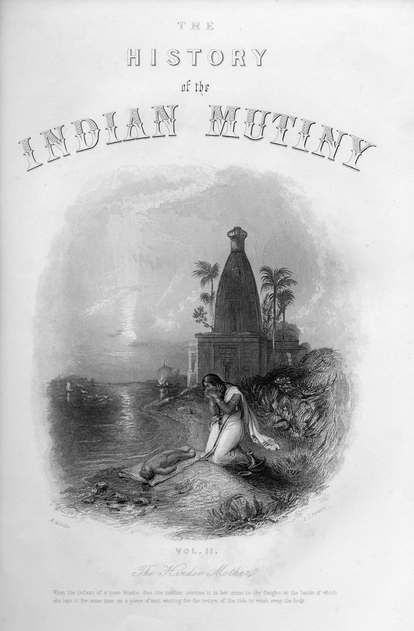 द हिंदू मदर, c1860। द्वारा ईजे पोर्टबरी