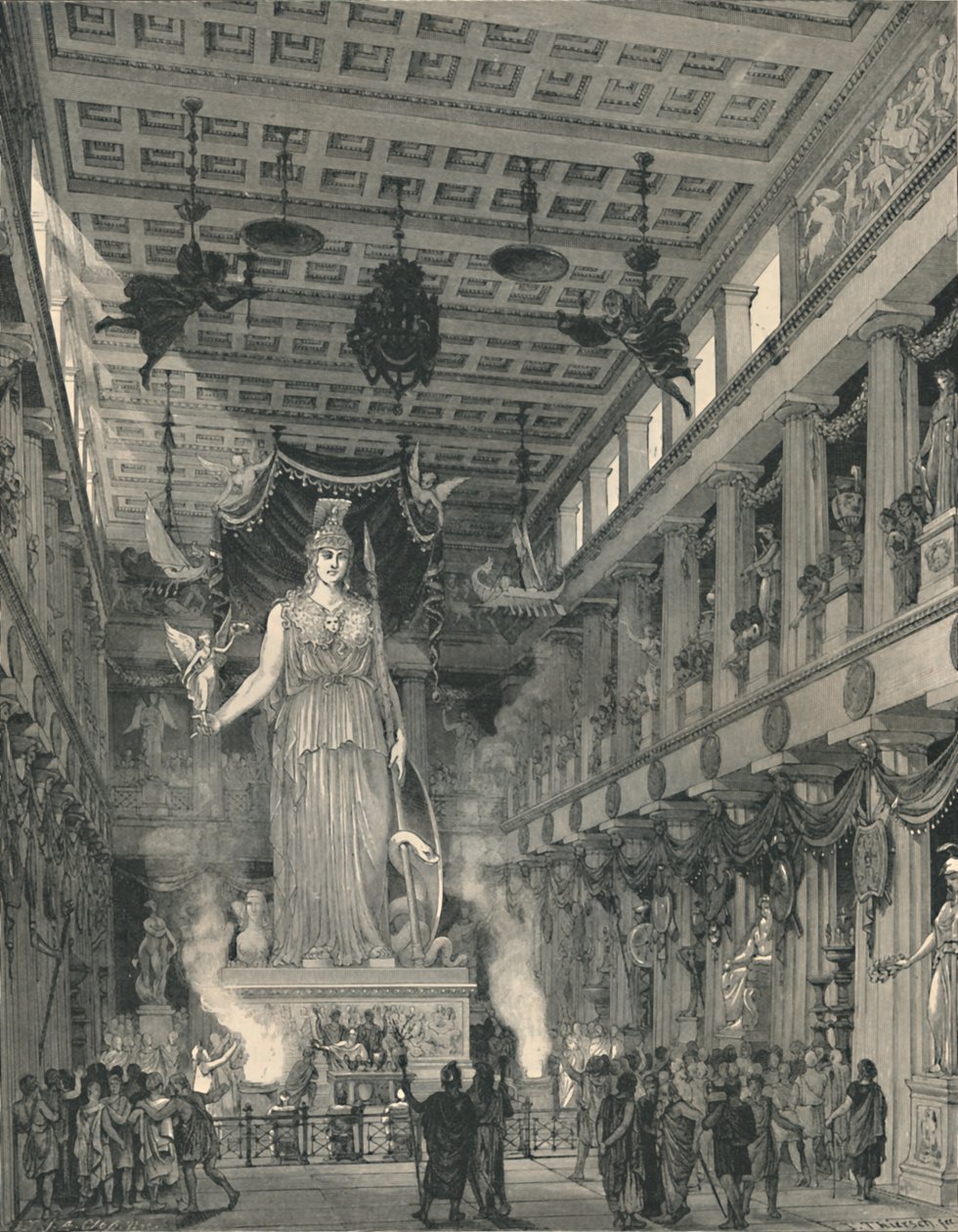 एथेने पार्थेनोस का मंदिर, पुनर्स्थापित, 1886 द्वारा ई थिएर्स्चो