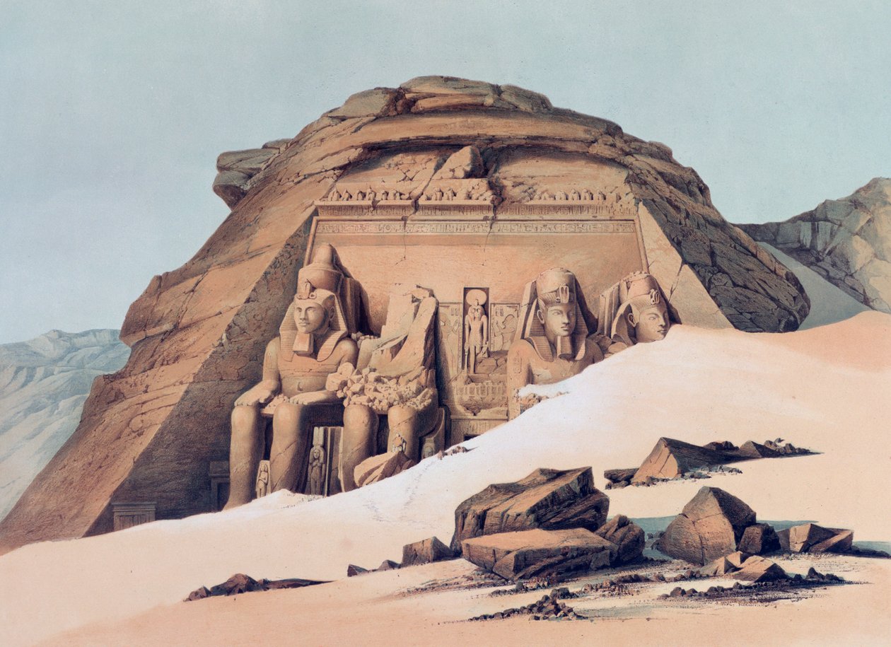 अबू सिंबल का मंदिर, 1842-1845 द्वारा ई वीडेनबैक