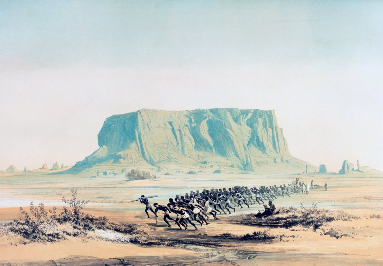 बरकाल पर्वत का दृश्य, सूडान, 1842-1845 द्वारा ई वीडेनबैक