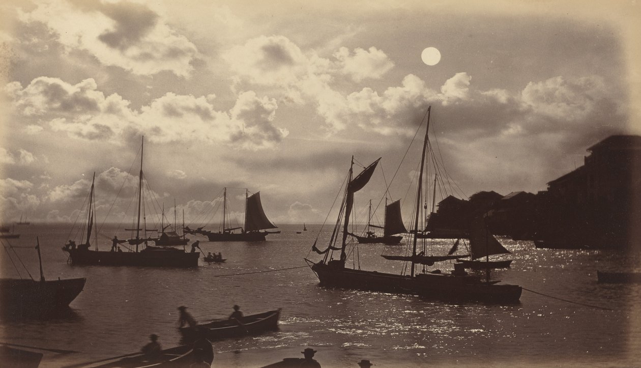 मूनलाइट इफेक्ट-बे ऑफ पनामा, 1877। द्वारा एडवियर्ड मुयब्रिज