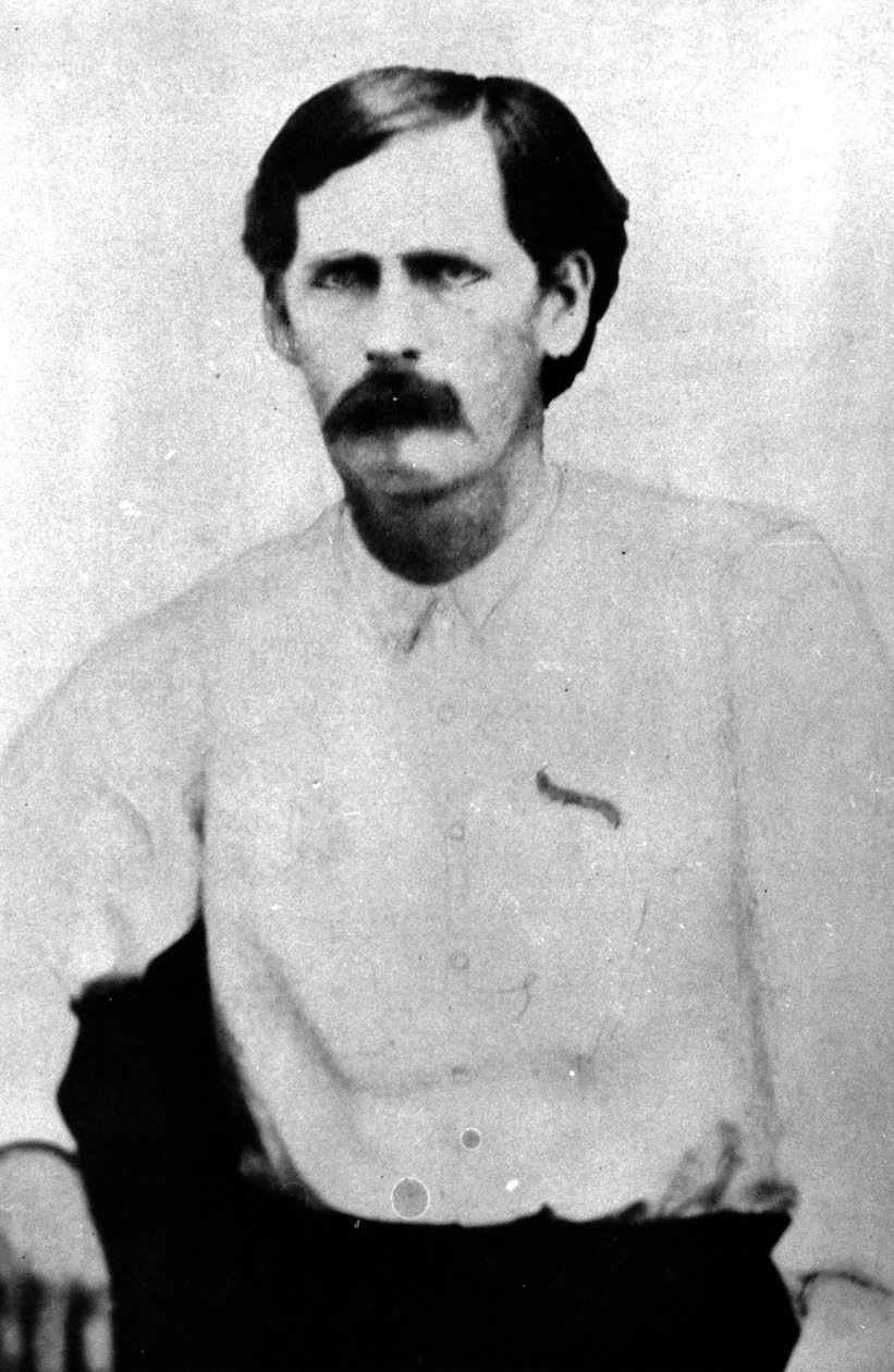 वायट अर्प ने अपने बिसवां दशा में, डॉज सिटी, कैनसस, c.1868-78 (bww) पर एक टिंटाइप से द्वारा ईगन