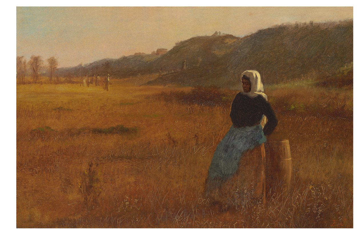 दिन के समापन पर, c.1878-80 (बोर्ड पर तेल) द्वारा ईस्टमैन जॉनसन