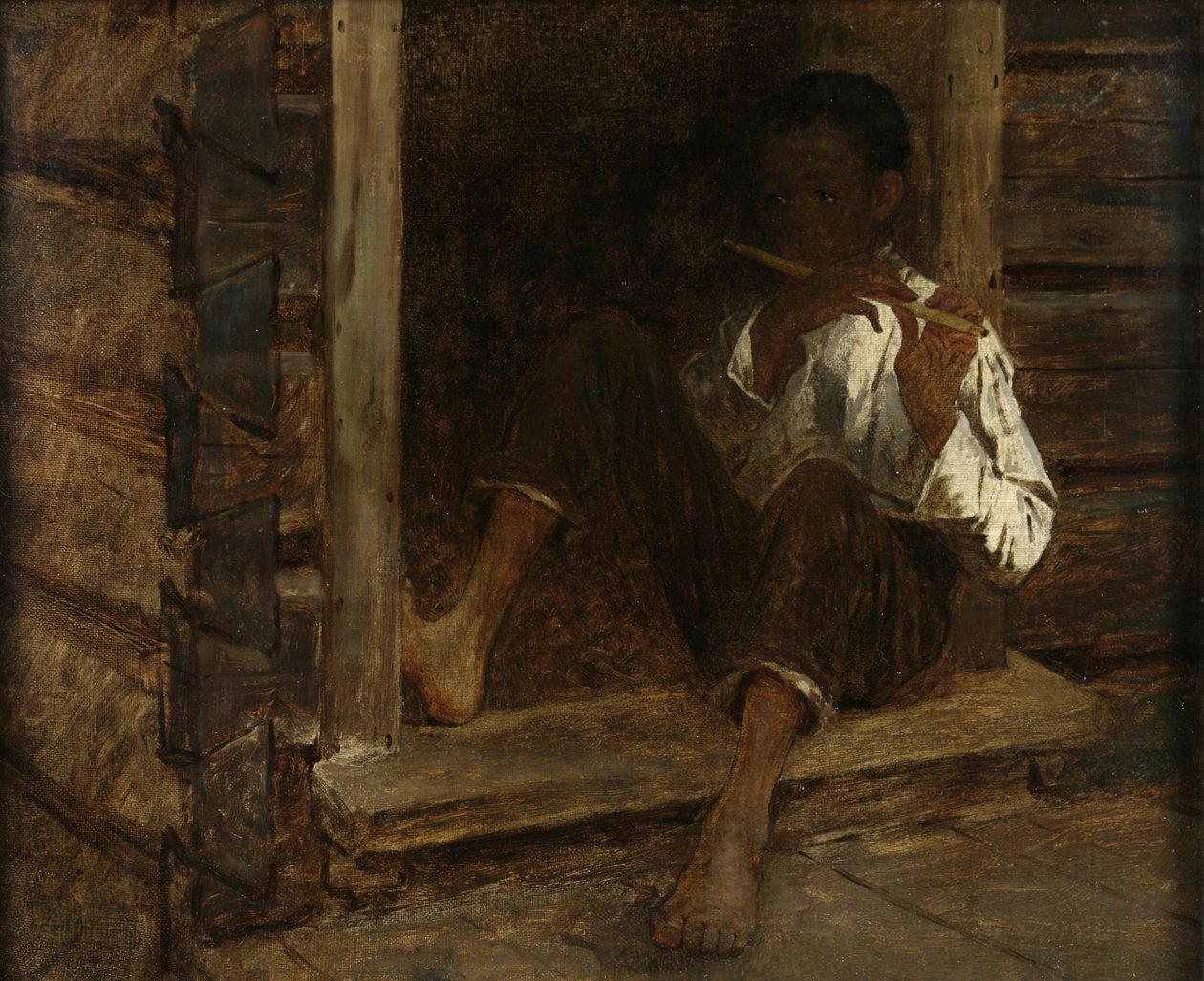 ब्लैक बॉय, c.1860-61 (कैनवास पर तेल) द्वारा ईस्टमैन जॉनसन