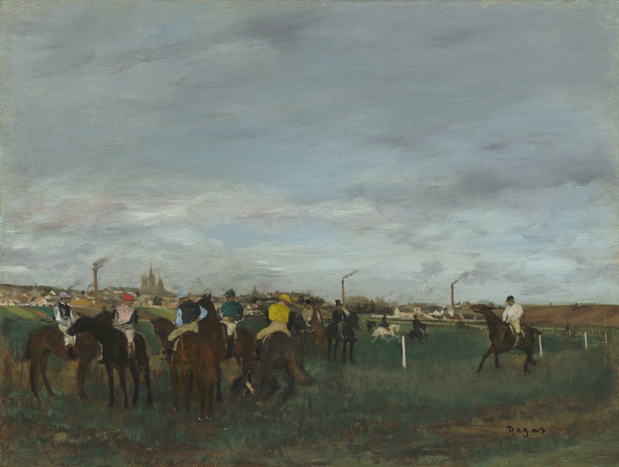 दौड़, 1871-2 (लकड़ी पर तेल) द्वारा एडगर डीगास