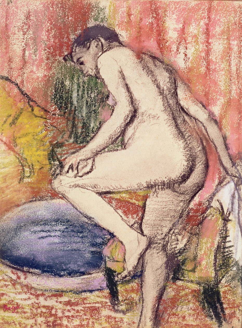 टॉयलेट, 1883 (कागज पर पेस्टल और चाक) द्वारा एडगर डीगास