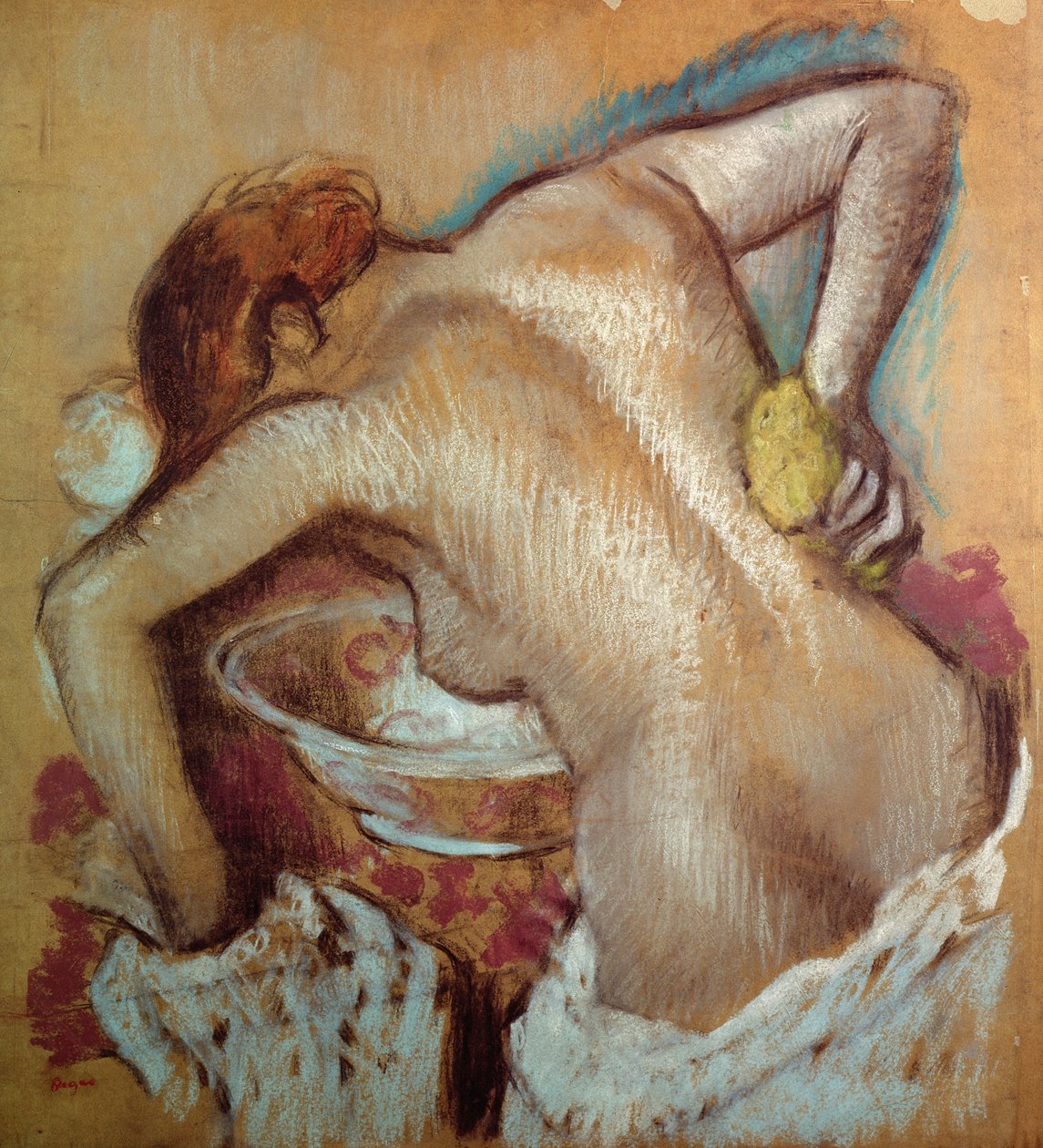 अपने शौचालय में महिला, c.1894 (पेस्टल) द्वारा एडगर डीगास