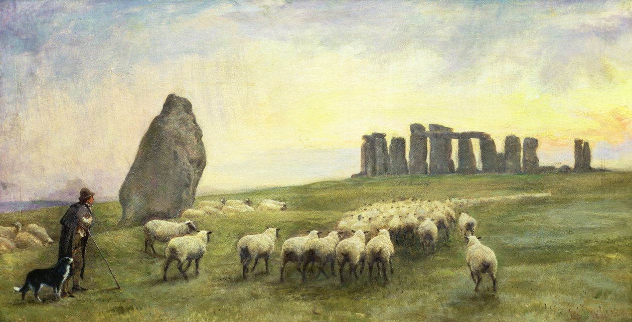 रिटर्निंग होम, स्टोनहेंज, विल्टशायर, 1891 द्वारा एडगर बार्कले