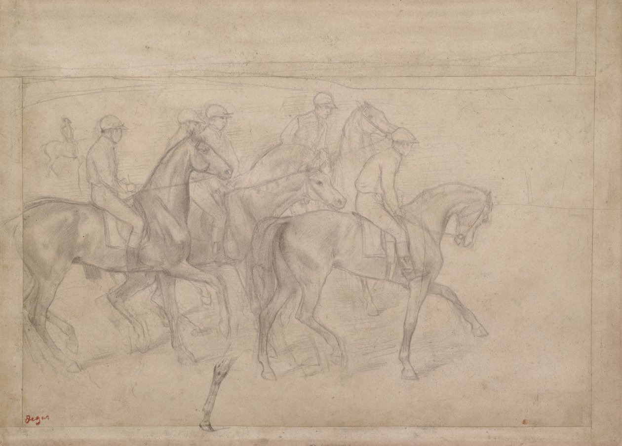 दौड़ पर, c.1860-62 द्वारा एडगर डीगास