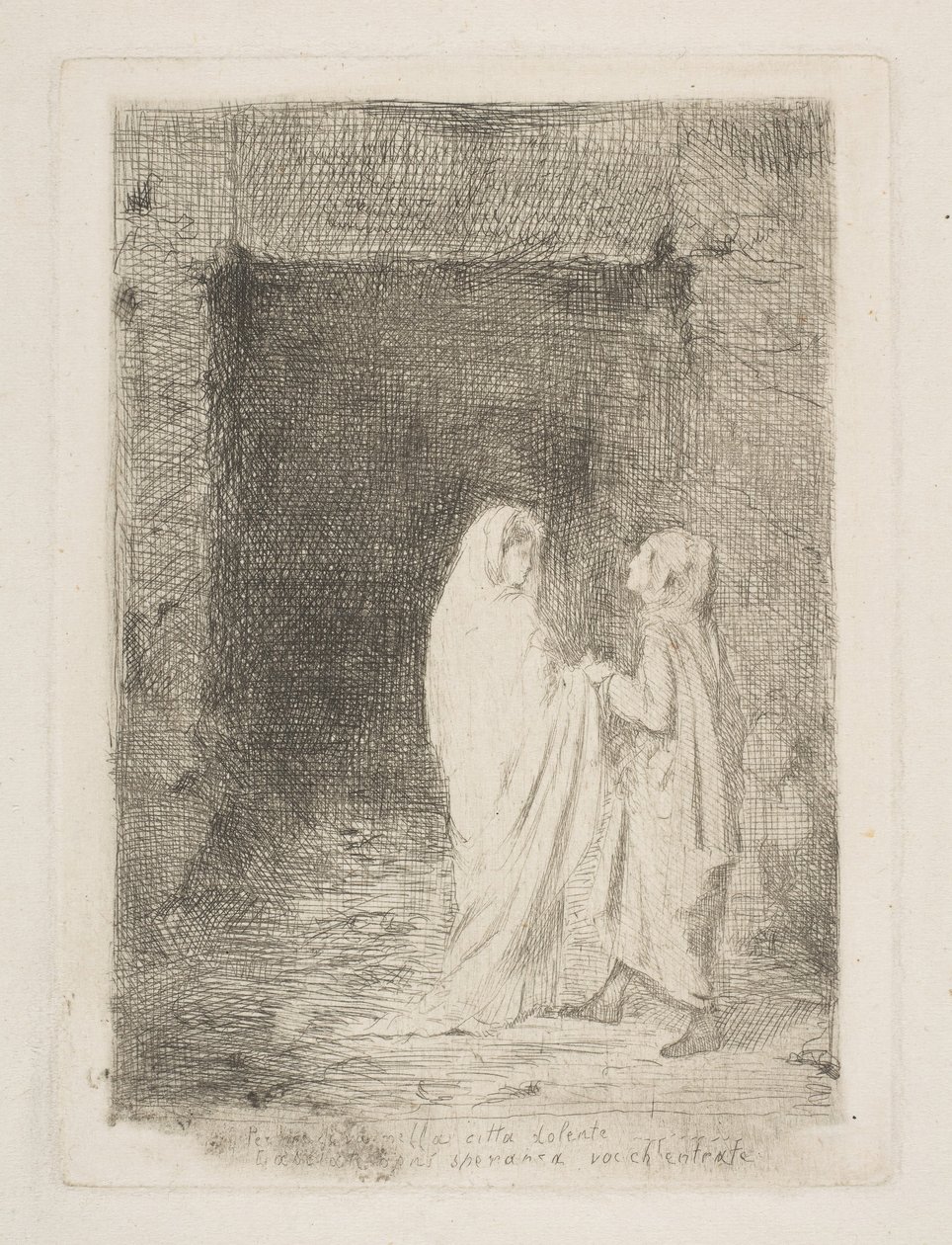 डांटे और वर्जिल, 1857। द्वारा एडगर डीगास