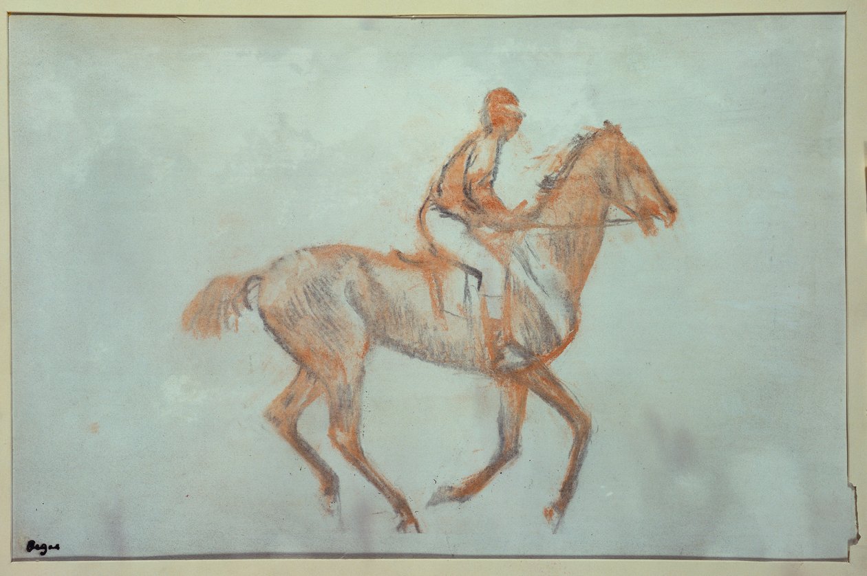 एक कैंटर में जॉकी, c.1881 द्वारा एडगर डीगास