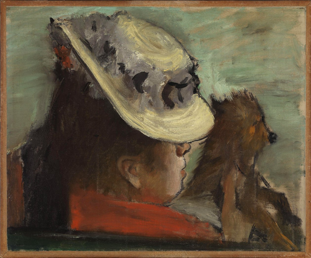 लेडी विद ए डॉग, c.1877 (कैनवास पर तेल) द्वारा एडगर डीगास
