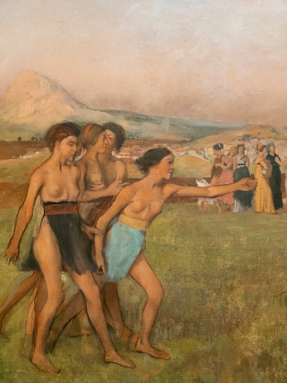 लड़कों को उकसाने वाली छोटी संयमी लड़कियां (विस्तार)। 1860-1862 के आसपास, 1880 से पहले फिर से शुरू हुआ। कैनवास पर तेल द्वारा एडगर डीगास