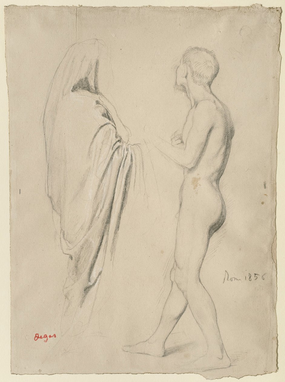 "दांते और वर्जिल" के लिए अध्ययन, c.1856-57 द्वारा एडगर डीगास