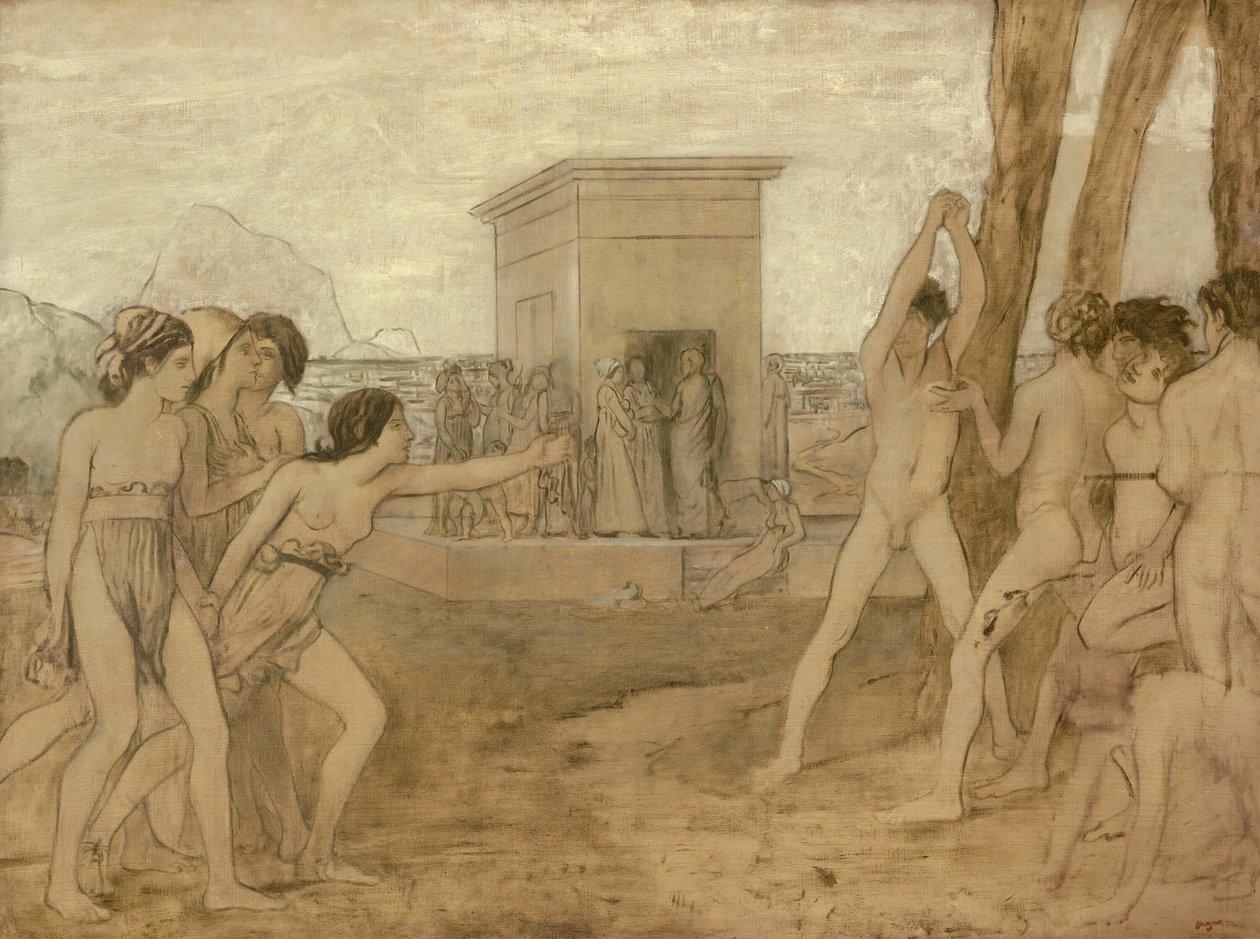 यंग स्पार्टन गर्ल्स चैलेंजिंग बॉयज, सी। 1860. द्वारा एडगर डीगास
