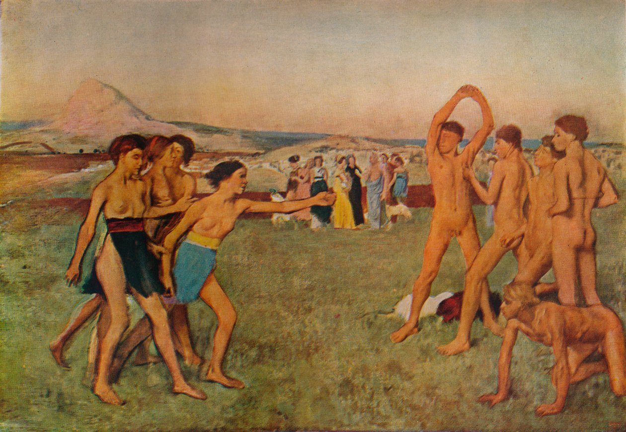 युवा संयमी व्यायाम, c1860, 1932 द्वारा एडगर डीगास