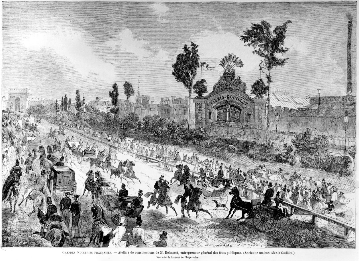अगस्त 1861, ले मोंडे इलस्ट्रे से यूजीन डेलेर्ट, सार्वजनिक समारोहों के सामान्य निदेशक की कार्यशालाएँ द्वारा एडमंड मोरिन