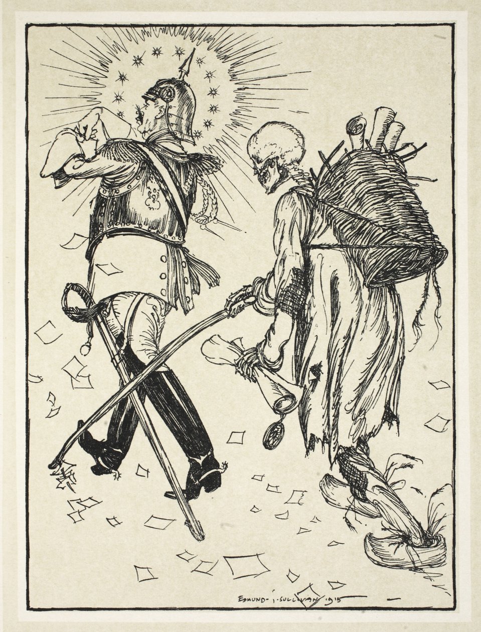 द रैम्पिकर (ले शिफोनियर), एडमंड जे। सुलिवन, पब द्वारा द कैसर की माला से चित्रण। 1916 द्वारा एडमंड जोसेफ सुलिवन