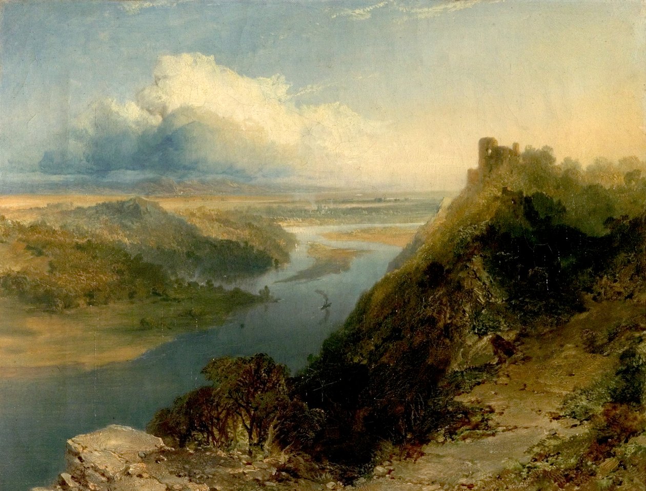 अरुंडेल कैसल, वेस्ट ससेक्स और स्ट्रीम, 1855 द्वारा एडमंड जॉन नीमन