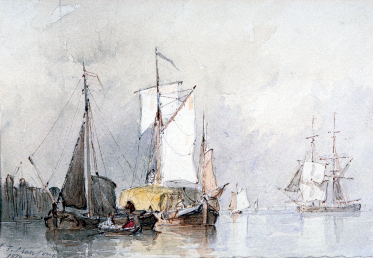 ए डच हे बार्ज, 1870 द्वारा एडमंड थॉर्नटन क्रॉफर्ड