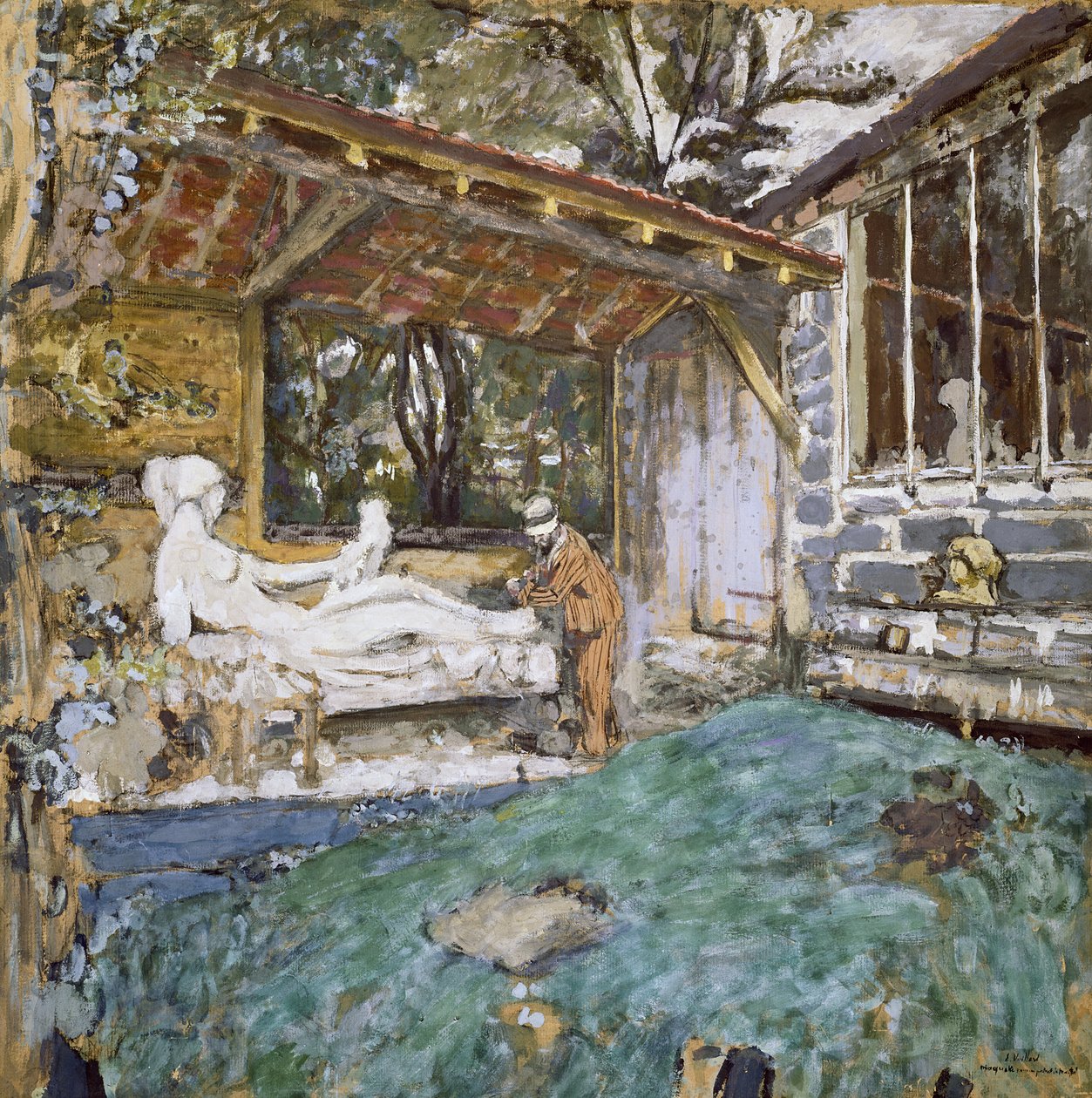 Cezanne मेमोरियल पर काम पर Maillol, c.1925 द्वारा एडोर्ड वुइलार्ड