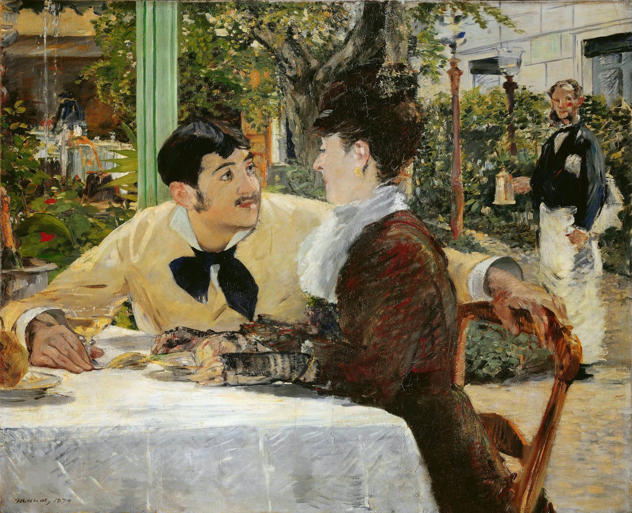 Père Lathuille रेस्तरां Chez le père Lathuille, en plein air, 1879 में। द्वारा एडोर्ड मैनेट
