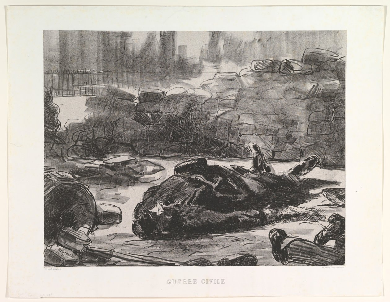 सिविल युद्ध गृह युद्ध, 1871-73, 1874 प्रकाशित हुआ। द्वारा एडोर्ड मैनेट