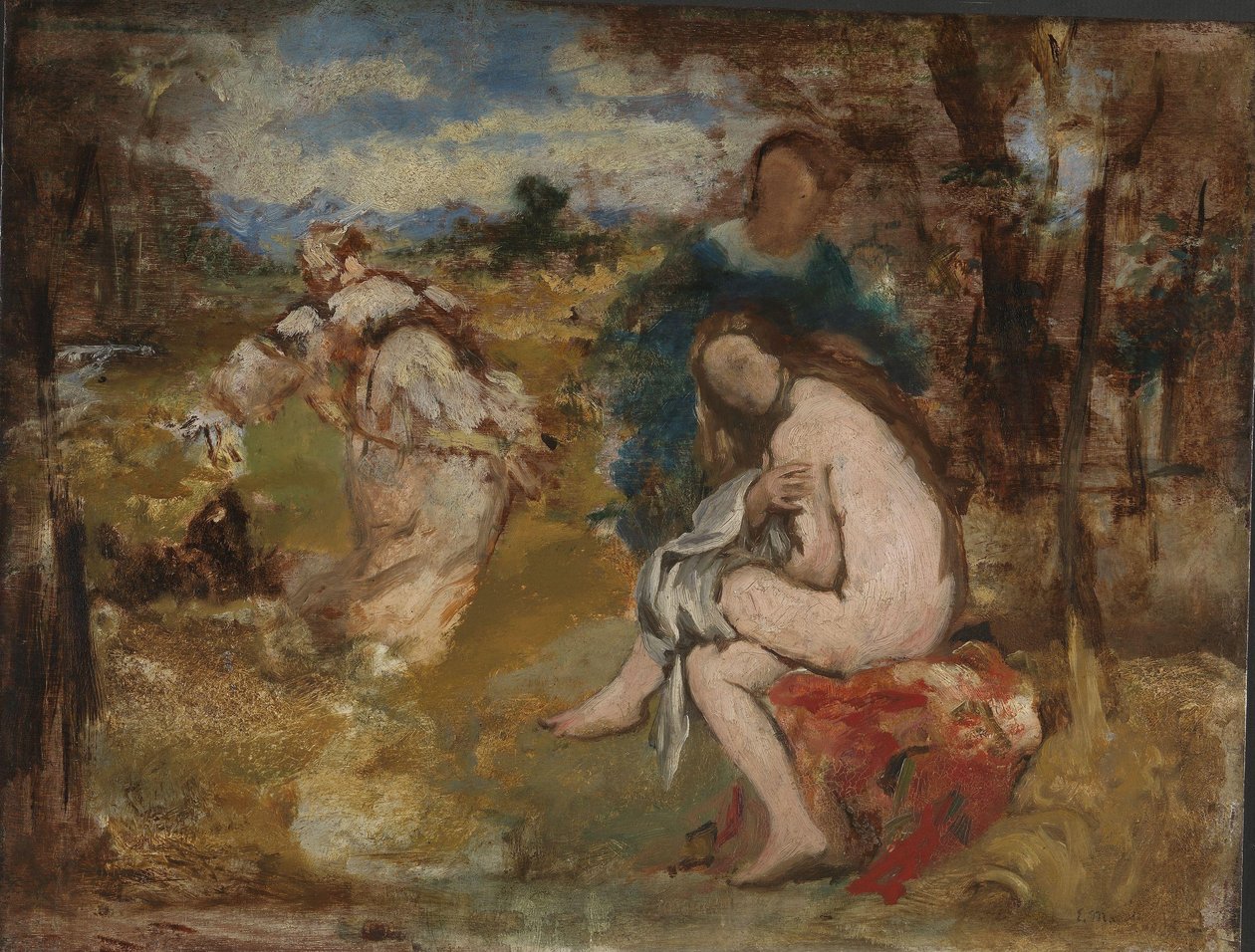 हैरान अप्सरा, c.1860 (कैनवास पर तेल) द्वारा एडोर्ड मैनेट