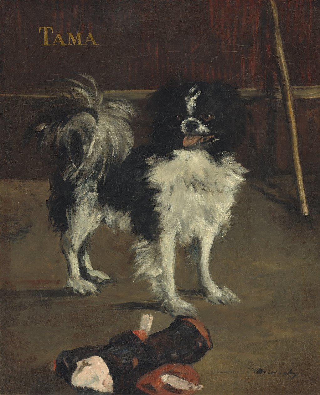 तम, जापानी कुत्ता, c.1875 (कैनवास पर तेल) द्वारा एडोर्ड मैनेट