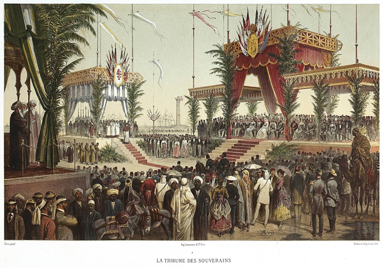 स्वेज़ नहर। द ट्रिब्यून ऑफ़ द सॉवरेन, 1869। द्वारा एडौर्ड रिउ