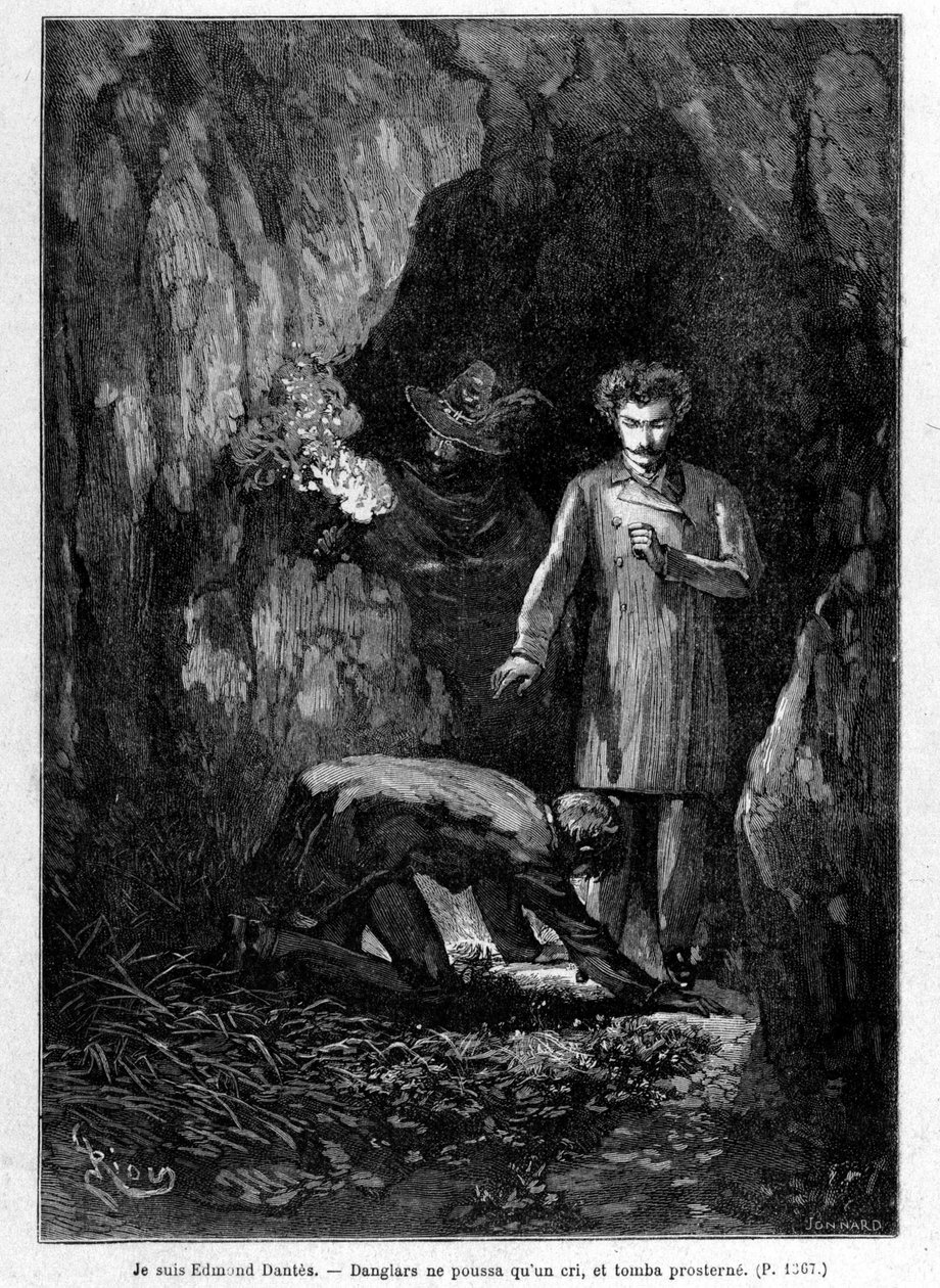 मैं एडमंड डेंटेस हूं - ए। डुमास, एड द्वारा "" ले कॉम्टे डी मोंटे-क्रिस्टो "" में रियो द्वारा उत्कीर्णन। जूल्स रूफ और सी C द्वारा एडौर्ड रिउ