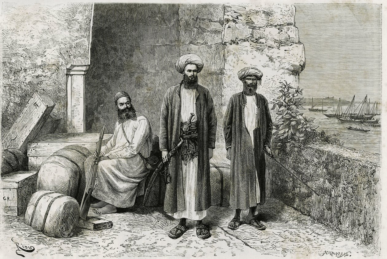 रोडस्टैंड में यात्री: जूलियन तीसेरे, जो खोजकर्ता जॉर्ज रेवोइल के पीछे हैं द्वारा एडौर्ड रिउ
