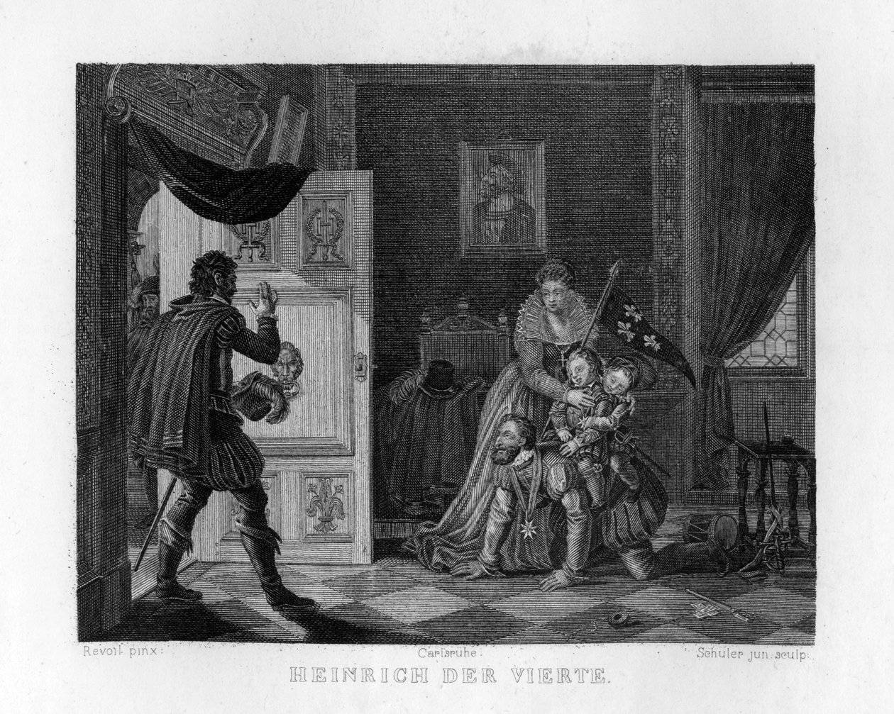 हेनरी चतुर्थ और उनके बच्चे, c1833 द्वारा एडौर्ड शूलर