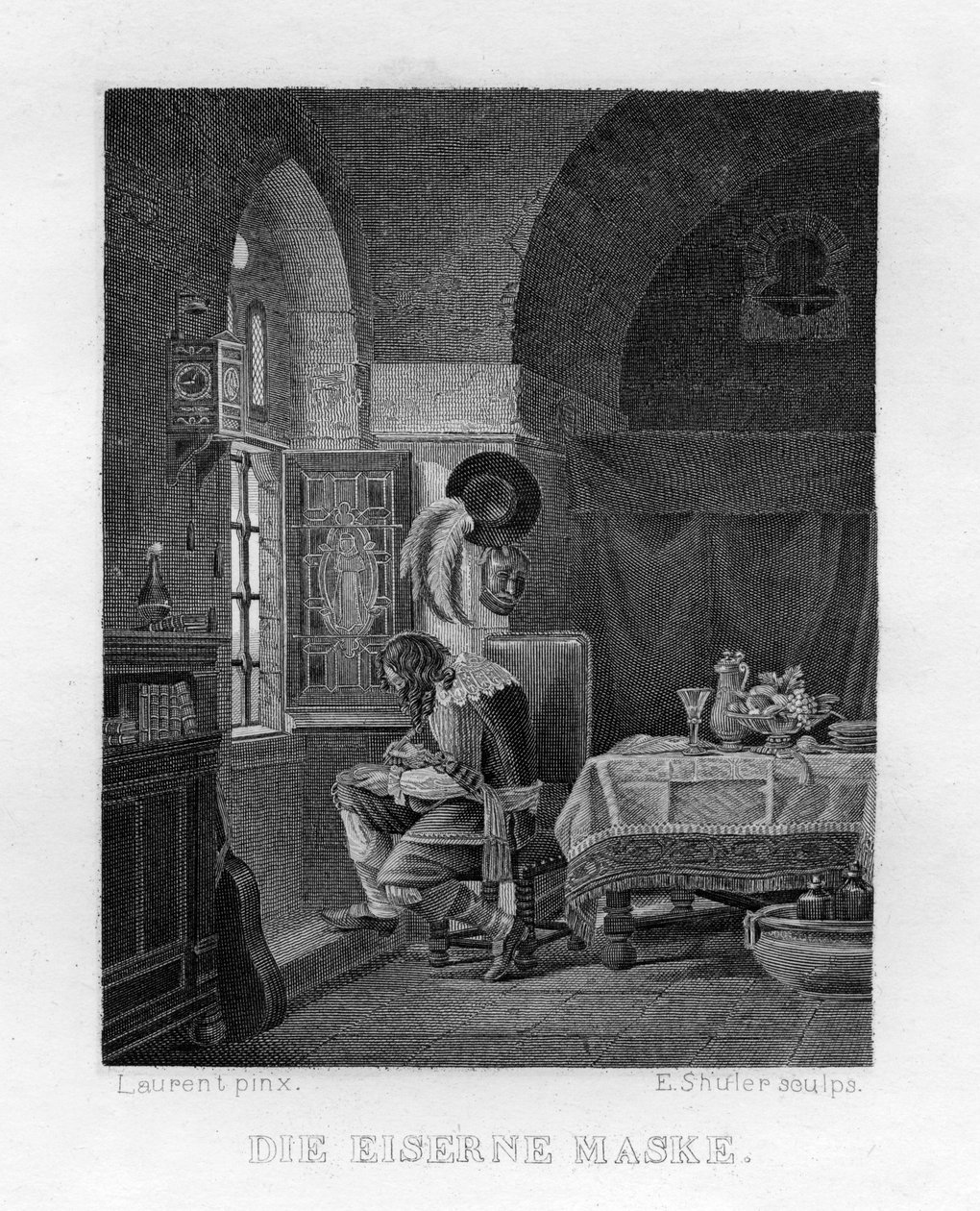 द मैन इन द आयरन मास्क, c1833 द्वारा एडौर्ड शूलर