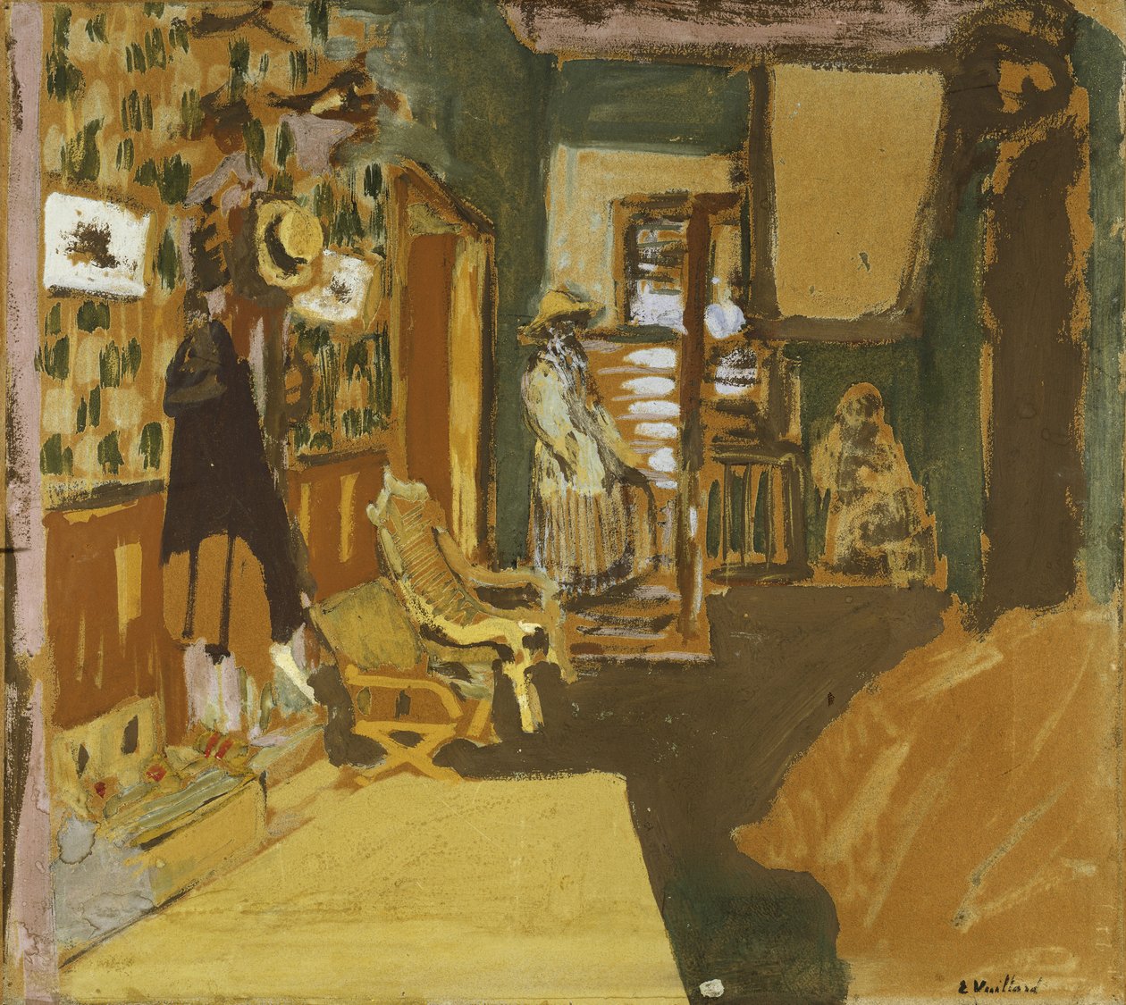 दालान में Mme Hessel, c.1909 द्वारा एडोर्ड वुइलार्ड