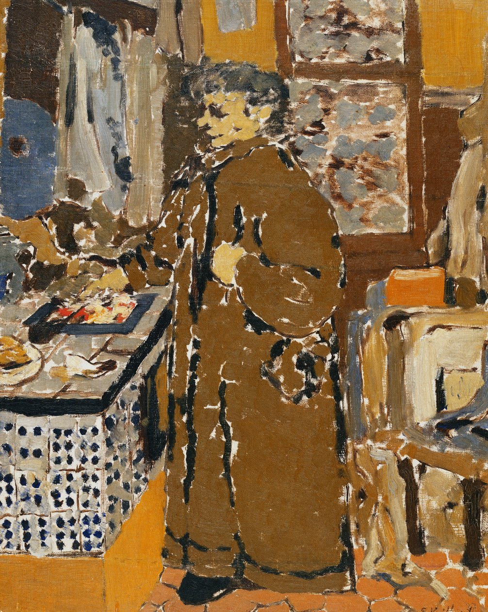 Mme Vuillard dans un Interieur, c.1895 द्वारा एडोर्ड वुइलार्ड