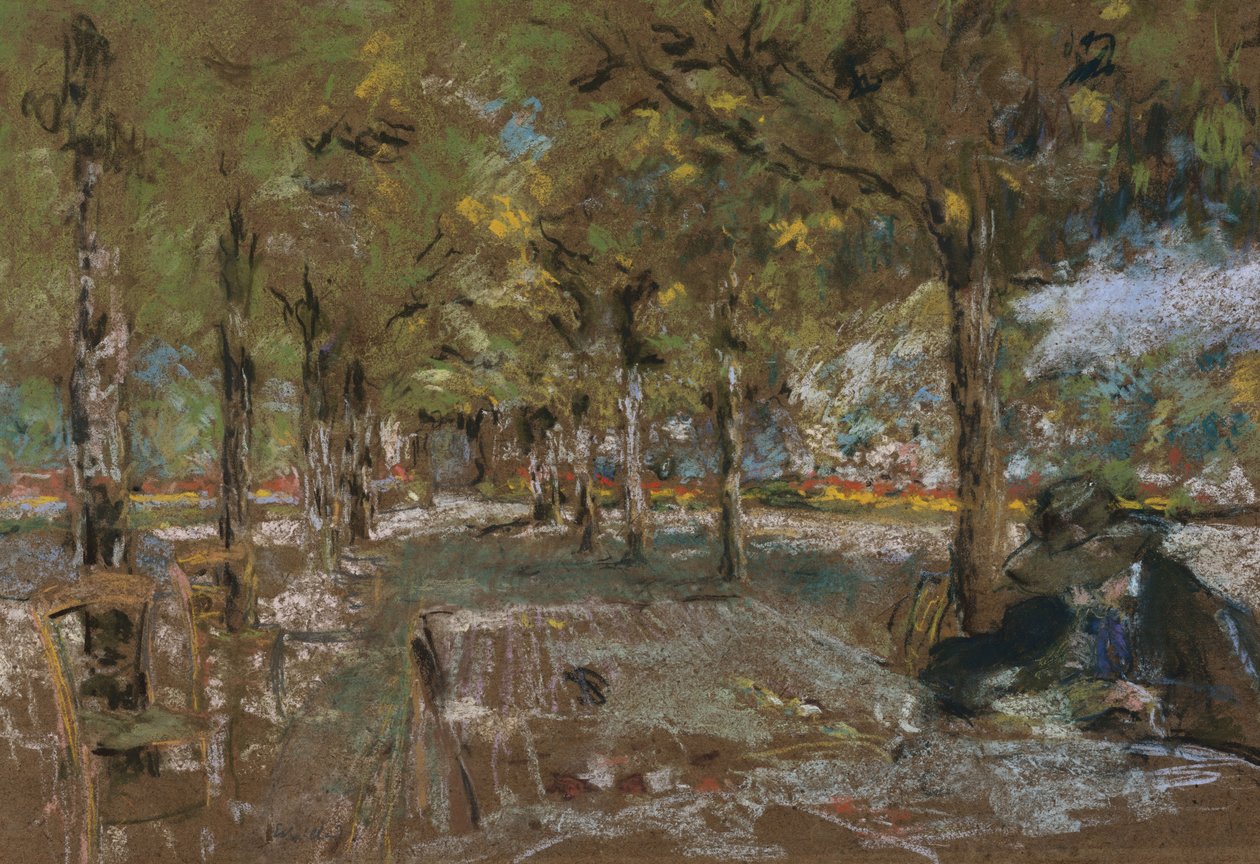 Amfreville में पेड़ों के नीचे पढ़ना, c.1906 द्वारा एडोर्ड वुइलार्ड