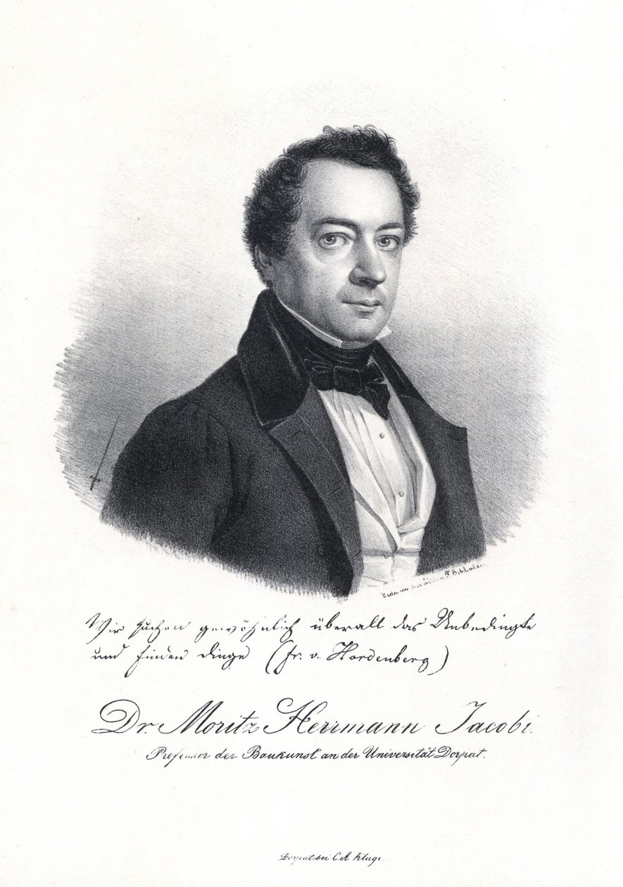 मोरिट्ज़ हरमन वॉन जैकोबी का पोर्ट्रेट 1801-1874, 1837। द्वारा एडवर्ड हाऊ