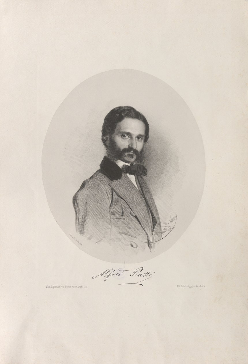 सेलिस्ट और संगीतकार अल्फ्रेडो पियाती का पोर्ट्रेट 1822-1901, 1858। द्वारा एडुआर्ड केसर
