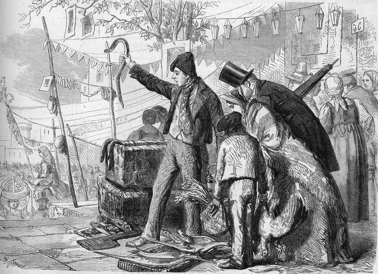 नीपोलिटन मेटियर: 1864 में नेपल्स में ईल मार्च। एडुआर्डो डालबोनो द्वारा एक स्केच से। द्वारा एडुआर्डो Dalbono