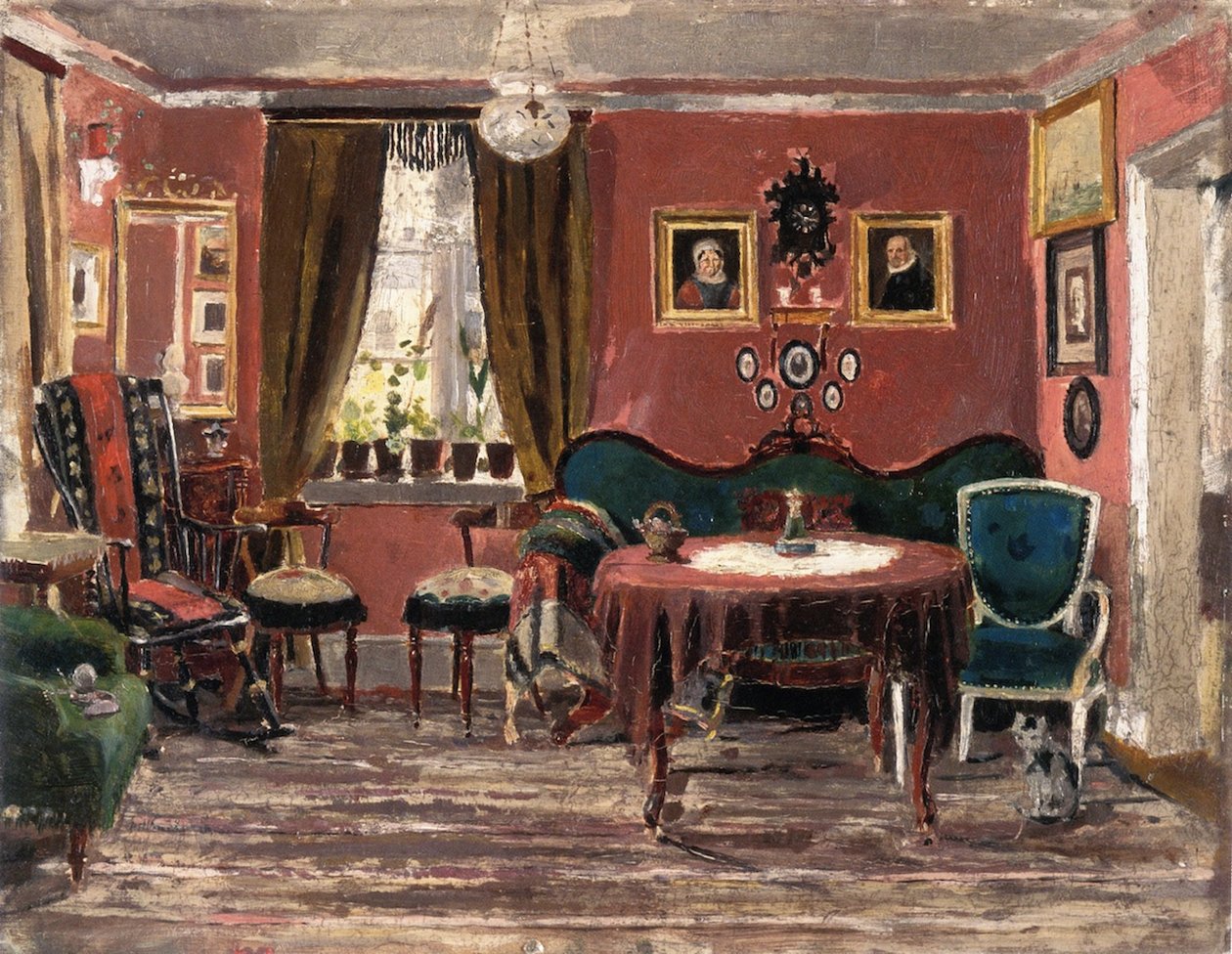 Pilestredet 61 (1881) में मिसेज़ मिंक का लिविंग रूम द्वारा एडवर्ड चबाना