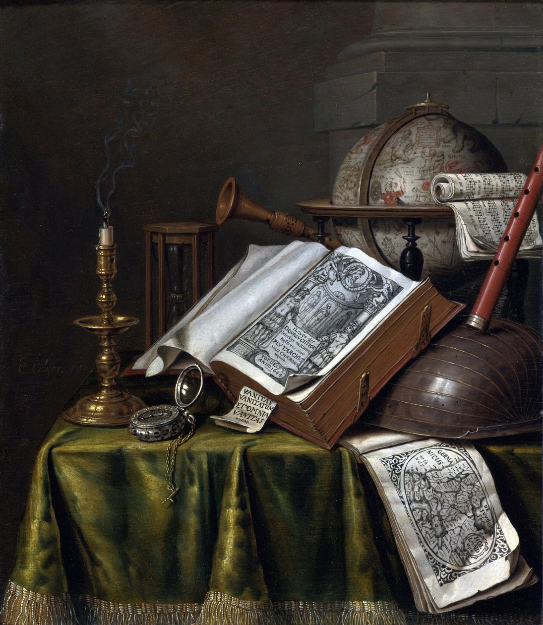 एडवार्ट कोलियर (1642-1708), - लकड़ी पर तेल, 29x25,1 - निजी संग्रह द्वारा Edwaert Colyer या Collier
