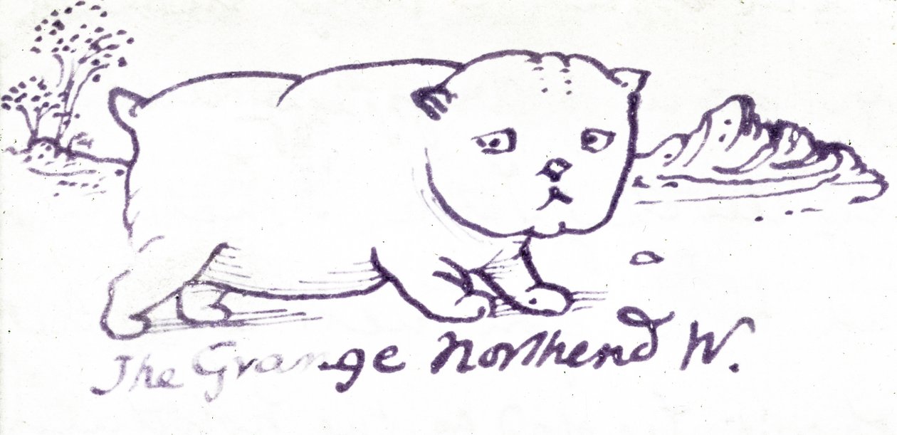 Befuddled Puppy (कागज पर स्याही) द्वारा एडवर्ड बर्न जोन्स