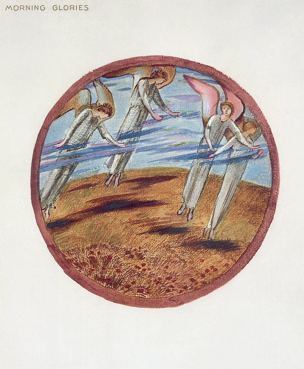 द फ्लावर बुक: XXI। मॉर्निग गल्र्स, 1905 (कागज पर गौथो के साथ लिथो) द्वारा एडवर्ड बर्न जोन्स
