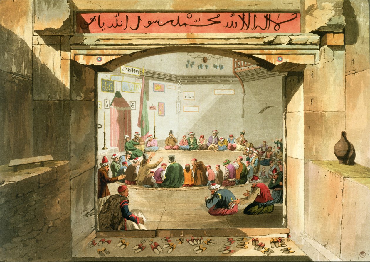 &39;व्यूज इन ग्रीस&39; से पब, विंड्स, एथेंस के प्रवेश द्वार, पब 1821 (एक्वाटिंट) द्वारा एडवर्ड डोडवेल