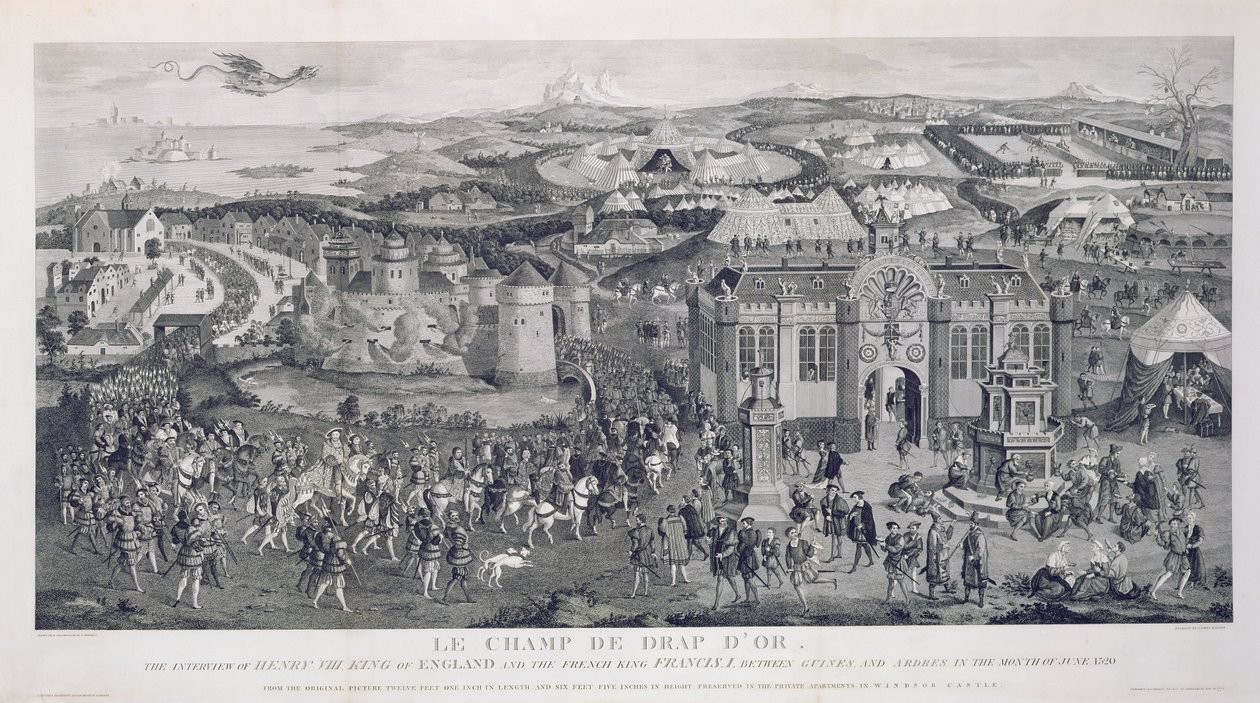 Le Champ de Drap d&39;Or, James Basire (1730-1802) c.1774 (उत्कीर्णन und उत्कीर्णन) द्वारा उत्कीर्ण द्वारा एडवर्ड एडवर्ड्स