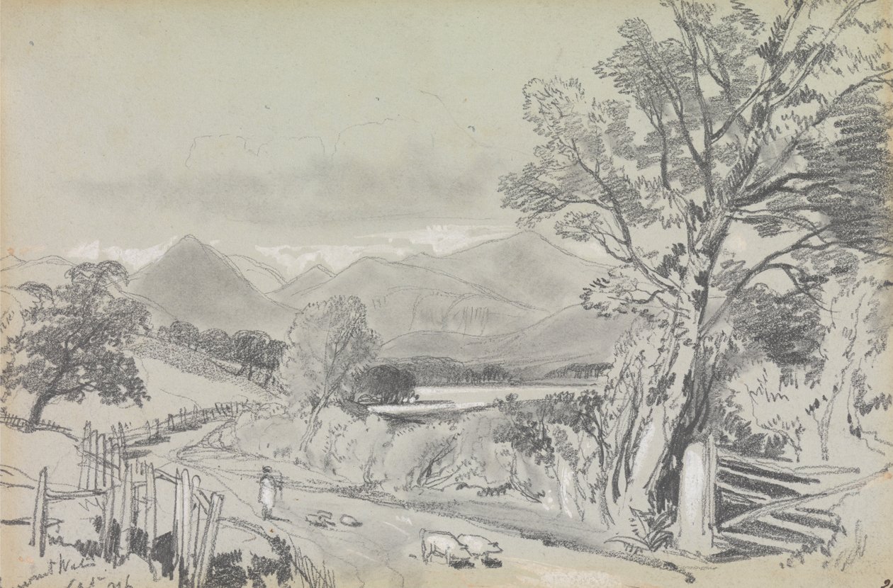 Derwentwater, सितंबर 1836 द्वारा एडवर्ड लीयर